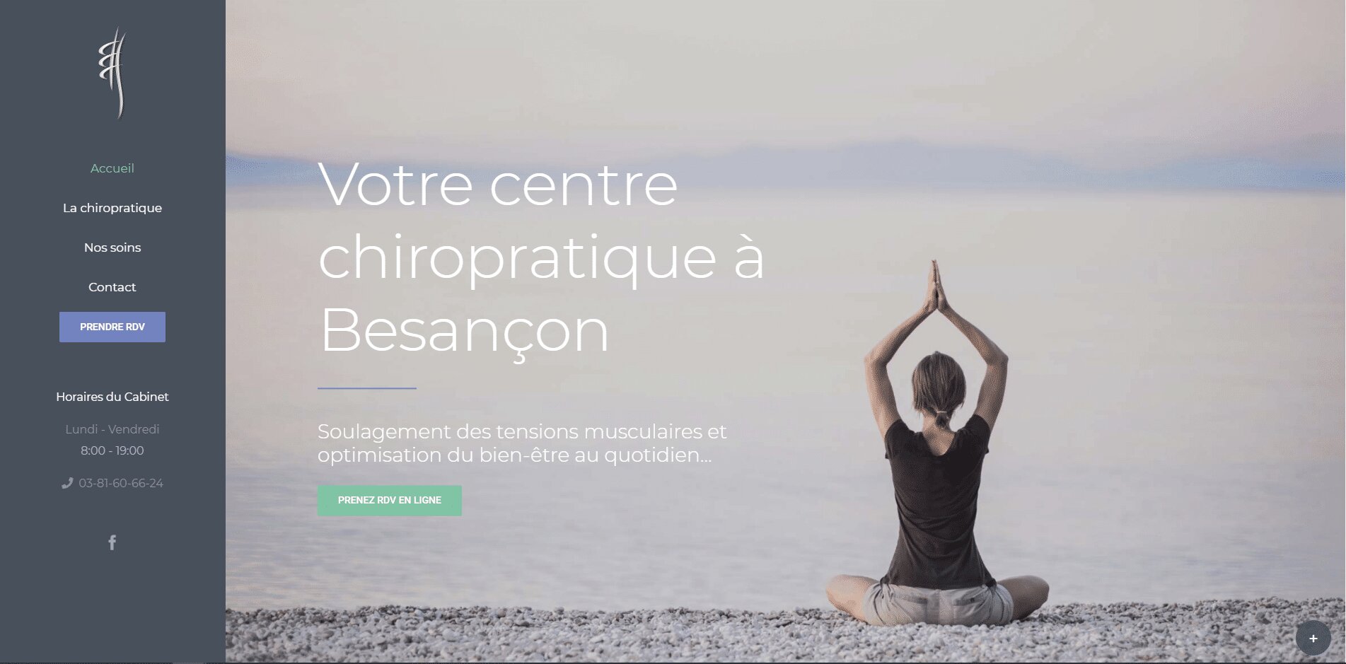 site web développé par notre agence web MediSeo Chiro Besançon