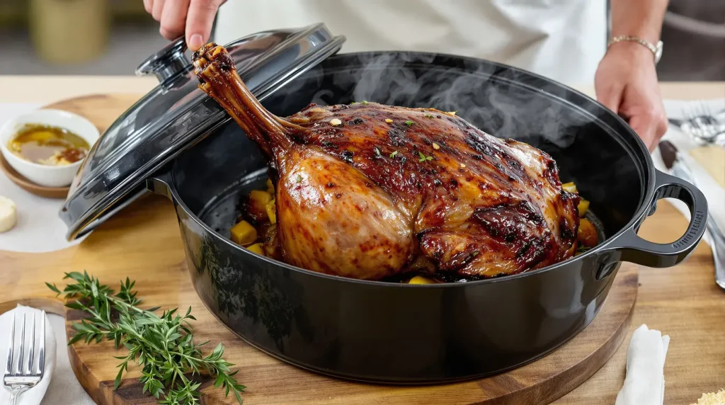 Gigot d’agneau de Pâques : cuisson lente et recettes gourmandes pour sublimer les restes, par le chef landais David Jourdan