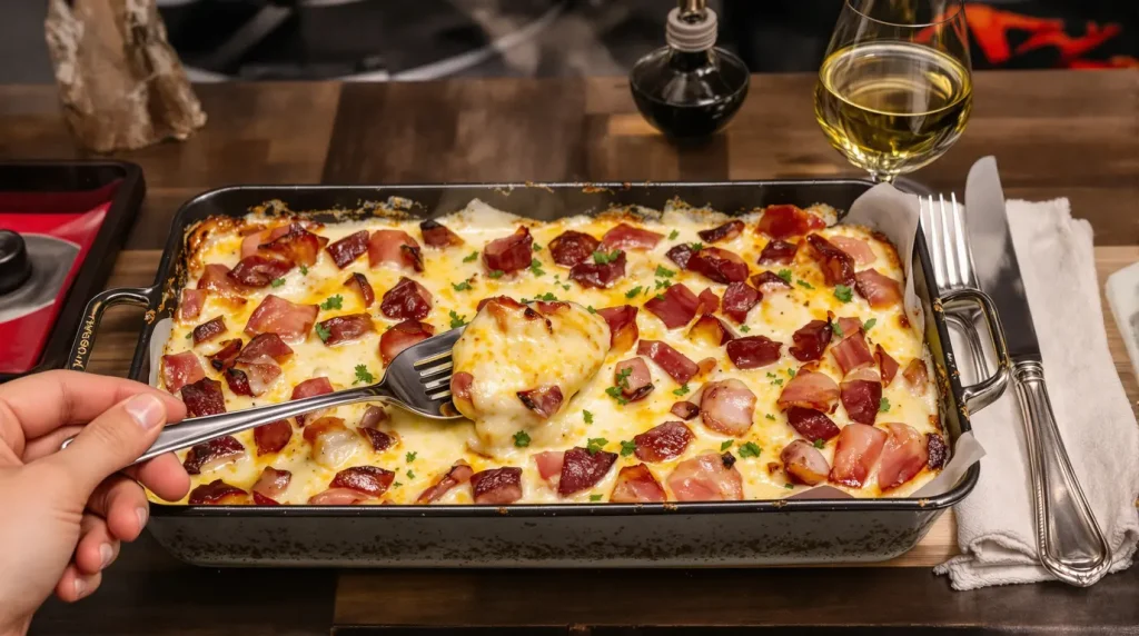 Gratin léger poireaux-jambon : prêt en 25 minutes, gourmand et peu calorique